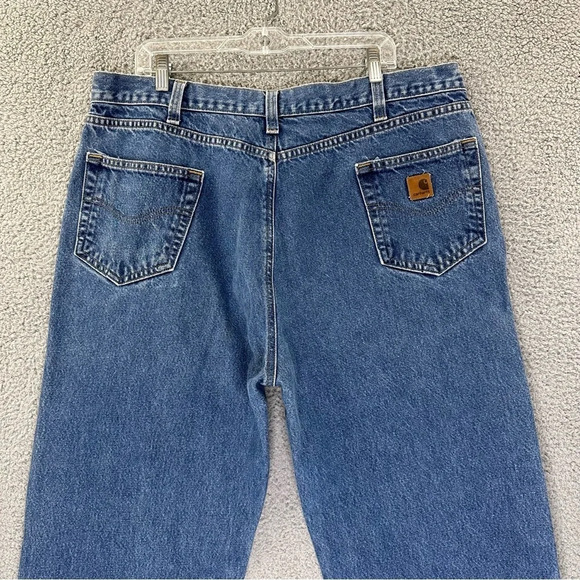 Carhartt Straight Fit Relaxed Fit Jean Medium Wash B460 Men's Size 42 x 35.5 - Picture 4 of 8